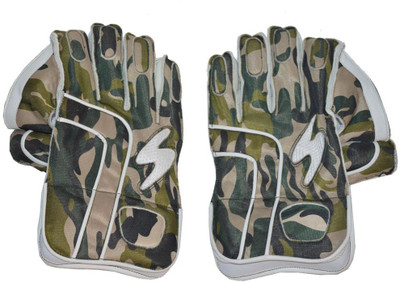 

GNS SPORTS MILATRY EDITION Wicket Keeping Gloves (Men, Green)