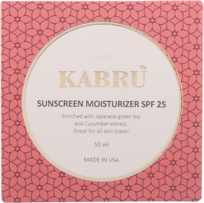 

Kabru Imported Sunscreen Moisturizer SPF 25 Enriched with Japanese green tea and Cucumber Extract - SPF 25(50 ml)