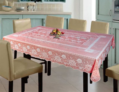 Katwa Clasic Floral 6 Seater Table Cover(Red, PVC (Polyvinyl Chloride))