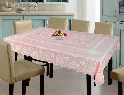 Katwa Clasic Floral 6 Seater Table Cover(Pink, PVC (Polyvinyl Chloride))