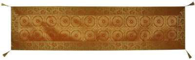 Lal Haveli Gold 182.88 cm Reversible Table Runner(Silk)