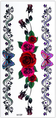 

Savii(Beautiful Color Butterflies Red Rose Tribal Popular Design)