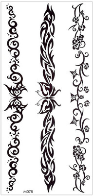 

Savii(Black Color Tribal Totem Butterfly Flowers Popular Design)