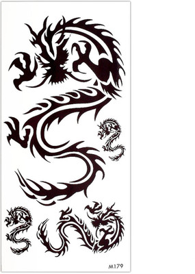 

Savii(Beautiful Black Big Small Dragons Tribal Popular Design)