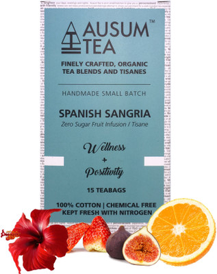 

Ausum Spanish Sangria (Tea Bags) | Hibiscus, Strawberry, Orange Herbal Tea Bags(90 g, Box)
