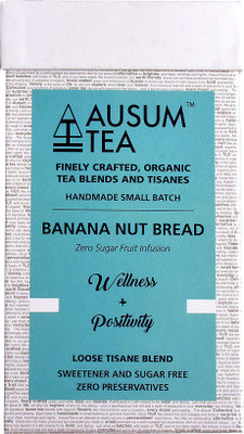 

Ausum Banana Nut Bread (Loose Blend) | Banana, Almond, Vanilla Herbal Tea(180 g, Box)