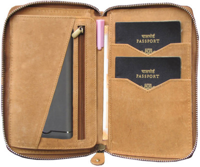 

ABYS Women Casual Tan Genuine Leather Wallet(7 Card Slots)
