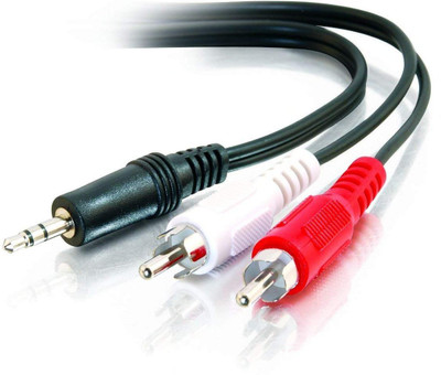 

Kebilshop TV-out Cable 1.5 M 3.5 mm Stereo Audio Male to 2 RCA Male Cable (Black)(Multicolor, For TV, 1.5 m)