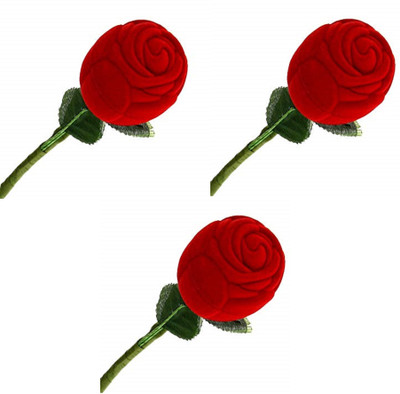 

SAROHI Pack of 3 pc Ring-Rose Jewellery Vanity Box valvet Vanity Box(Red)