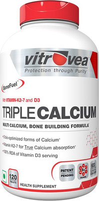 

Vitrovea Triple Calcium Tablets (K27,D3 , CCM formula -120 Tab(120 No)