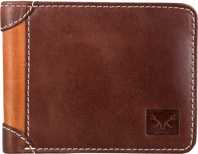 

Huntsman Men Casual Brown Genuine Leather Wallet(4 Card Slots), Brown-tan