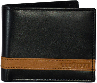 

WildTouch Men Black, Tan Genuine Leather Wallet(7 Card Slots)