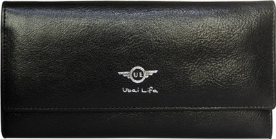 

Ubai LIfa Women Black Genuine Leather Wallet(11 Card Slots)