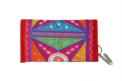 

streetkart Women Multicolor Canvas Wallet(3 Card Slots), Pink