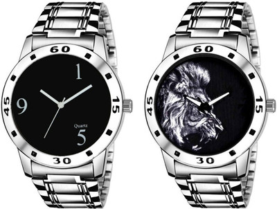 

ProX Combo Of 2 Analog Metal Strap Watch - For Men PLST-296 Watch - For Men