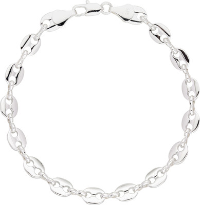 Shining Jewel Brass Silver Bracelet