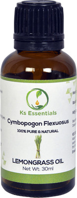 

Ks Essentials Pure Lemongrass Oil (Cymbopogon Flexuosus)(30 ml)