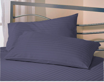 AVI Microfibre Stripes Sleeping Pillow Pack of 2(Blue)
