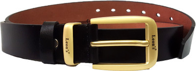

Leon's Men Casual Black Genuine Leather Belt