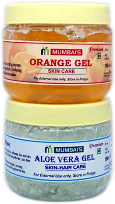 

Mumbai agro Herbal Combo Pack of Orange & Aloe vera Gel 100 % pure & Natural 150 GM Each(150 g)