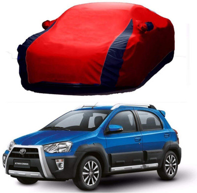 HOLME'S Car Cover For Toyota Etios Cross (With Mirror Pockets)(Red)