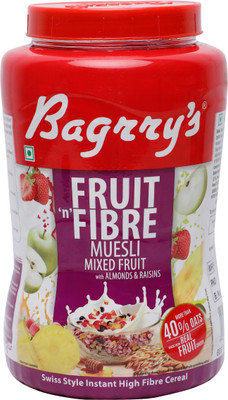 

Bagrry's Fruit 'n' Fibre Muesli Almonds & Raisins(1 kg, Plastic Bottle)