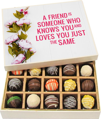 

Chocholik Friendship Gift - You Can Never United the Knot - Dark, Milk, White Chocolate Truffles - 20pc Truffles(300 g)