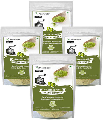 

Potentveda Green Coffee Beans Powder for weight loss Decaffienated Unroasted for Men & women 200 gm in each pack Roast & Ground Coffee 800 g(Pack of 4, Green Coffee Flavoured)
