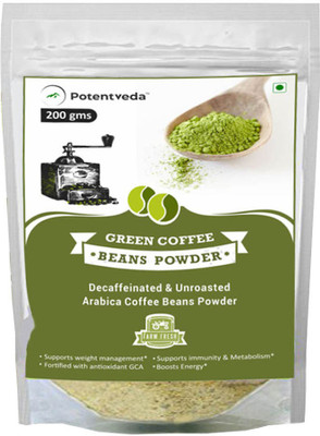 

Potentveda Green Coffee Beans Powder for weight loss Unroasted Decaffienated for Men & Women 200 gm Roast & Ground Coffee(200 g, Green Coffee Flavoured)
