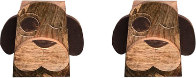 

Asma Wooden Piggy Bank For Kids And Adults - Dog Shape Coin Bank(Brown)