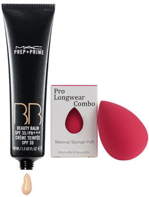 

Pro longwear combo Sponge Puff,MAC Prep + Prime BB Beauty Balm Cream Spf 35(Set of 2)