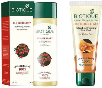 

BIOTIQUE BIO Bio Berberry Hydrating Cleanser, Bio Honey Gel Refreshing Foaming Face Wash(Set of 2)