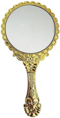 

Fully Decorative Handheld Compact Mirror, Travel Mirror for Women Use, Golden