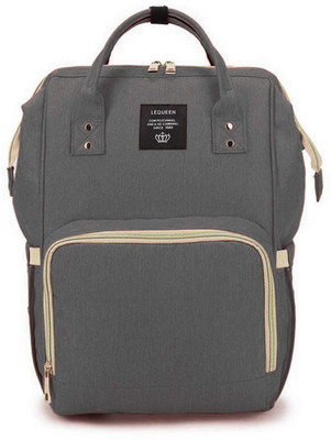 Baybee Premium Wide Open Designer Baby Diaper Backpack/Multi-Function Waterproof Tote Bag Stroller Straps, Travel Bag, Nappy Changing Bag & Insulated Pocket for Mom & Dad Diaper Bag(Grey)