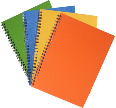 

Write On A5 Note Book(sprial book, Multicolor, Pack of 4)