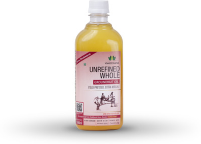 

vimochana Unrefined Whole Ghani (Chekku) Groundnut Oil Plastic Bottle(500 ml)