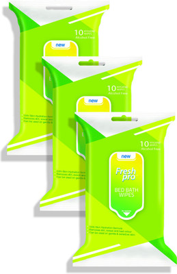 

Fresh Pro Green Bed Bath Wipes Pack of 3(Pack of 3)