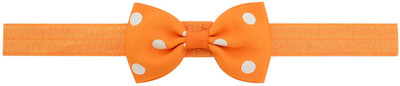 Skudgear Baby Hair Band Headband for Baby Girls and Baby Bows Photo Op and Part Wear (Orange) Hair Band, Head Band, Hair Accessory Set, Rubber Band(Orange)