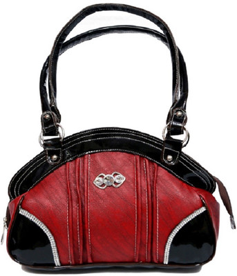 

DELMA Hand-held Bag(Maroon, Black), Black;maroon