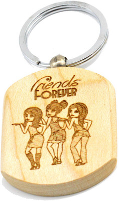 faynci Friends Forever Engraved Handcrafted Wooden Key Chain for Gifting Valentine Day/Birthday/Friendship Day Key Chain