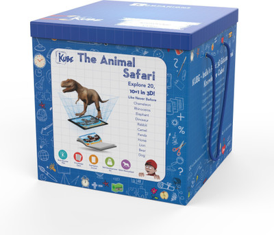 

KUBE | The Animal Safari| Educational Box for 6-12 year kids|Comes with AR VR technology| Best learning tool for kids(Blue)