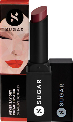 

Sugar Never Say Dry Crème Lipstick 07 Mauve Actually(Deep Mauve, 3.5 g)