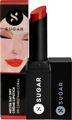 

Sugar Never Say Dry Crème Lipstick 09 A Christmas Coral(Deep Coral, 3.5 g)