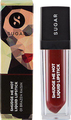 Sugar Smudge Me Not Liquid Lipstick 01 Brazen Raisin(Burgundy, 4.5 ml)