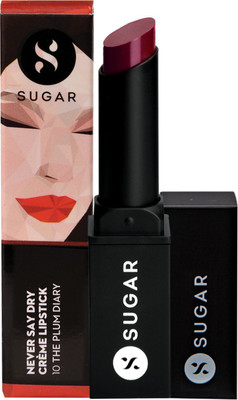 

Sugar Never Say Dry Crème Lipstick 10 The Plum Diary(Vibrant Deep Berry, 3.5 g)
