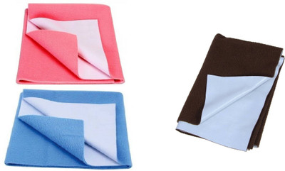 

Eazi Cotton, Rubber Baby Bed Protecting Mat(pinkbluebrown P3