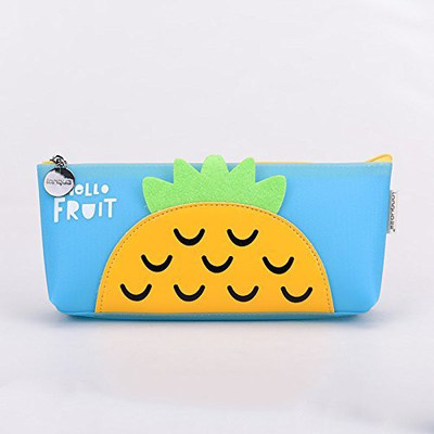 

PeppyBasket pencil pouch fruit desgin Art Artificial Leather Pencil Box(Set of 1, Green)