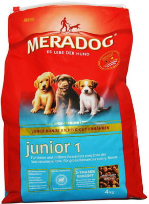 

Meradog Dog Food With high-quality shellfish meat powder and salmon oil from Germany. Milk 4 kg Dry Dog Food