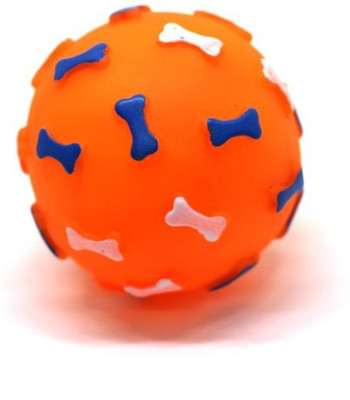 

Super Dog Bone Printed Squeaky Rubber Ball For Dog