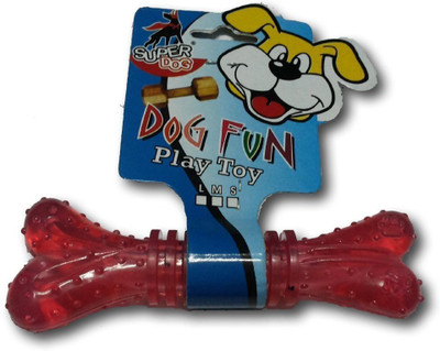 

Super Dog Flavored Fun Bone Toy Medium (Pack of 2) Rubber Bone For Dog
